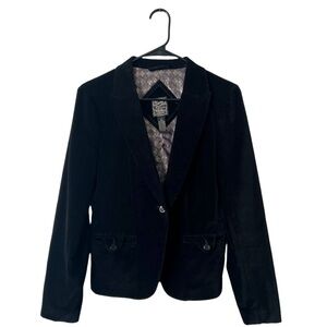 Lucky Brand women’s black velvet blazer jacket size medium